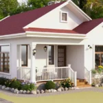 1 Bedroom House with Beautiful Porches and Spacious Living Areas Free Plan