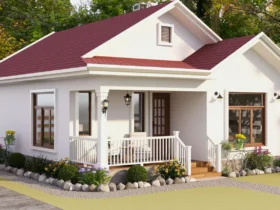 1 Bedroom House with Beautiful Porches and Spacious Living Areas Free Plan