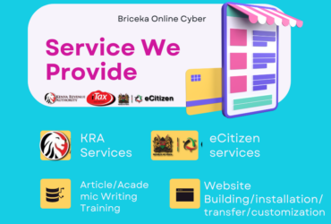Briceka Online Cyber | KRA Services | eCitizen Services | Website Services