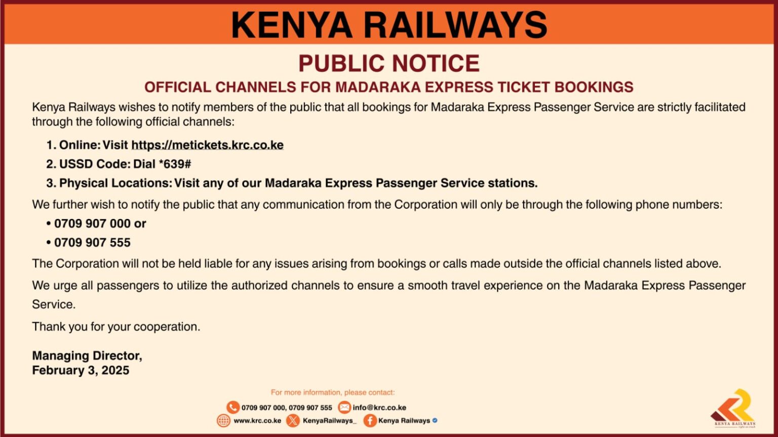 Madaraka Express - Travel Kenya - SGR Train Ticket Online Booking in Kenya