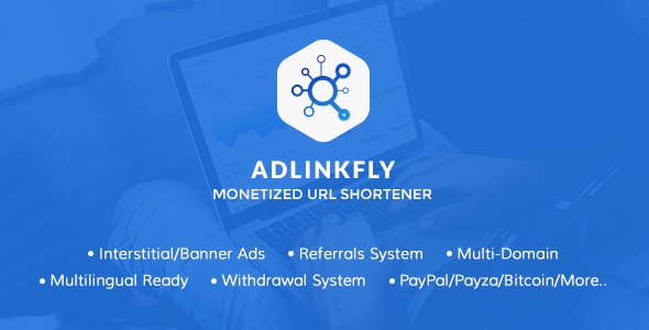 AdLinkFly - Monetized URL Shortener Latest Version Nulled Free Download