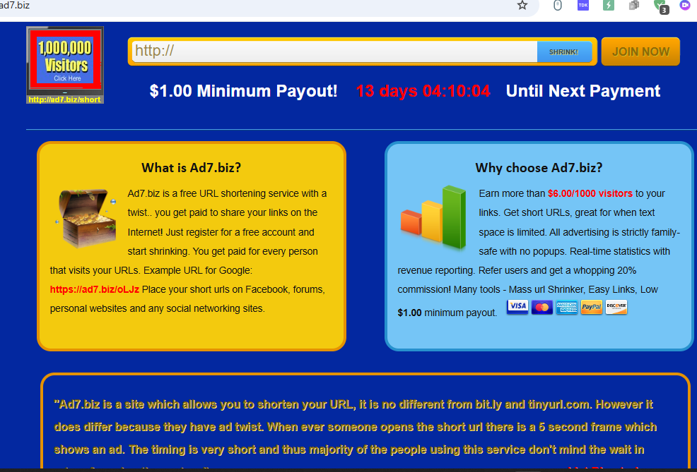 Ad7.biz Review: Is It Worth Using to Make Money Shortening Links?