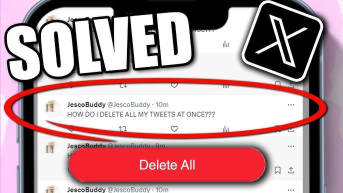 How to delete all your tweets / X posts.